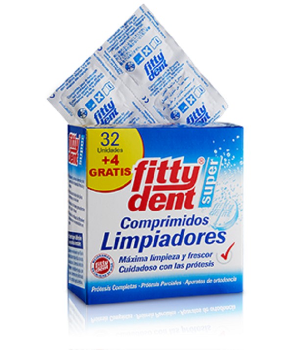 FITTYDENT 32 + 4 COMPRIMIDOS LIMPIADORES