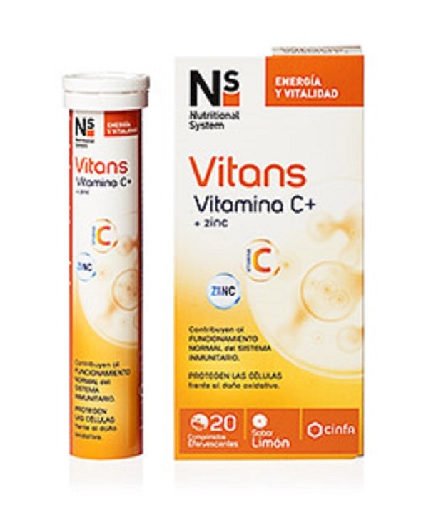 VITANS VITAMINA C + ZINC 20 COMPRIMIDOS EFERVESCENTES