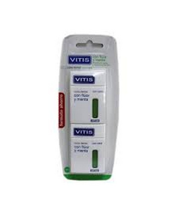 VITIS CON FLUOR Y MENTA CINTA DENTAL 50 M 2 UNIDADES